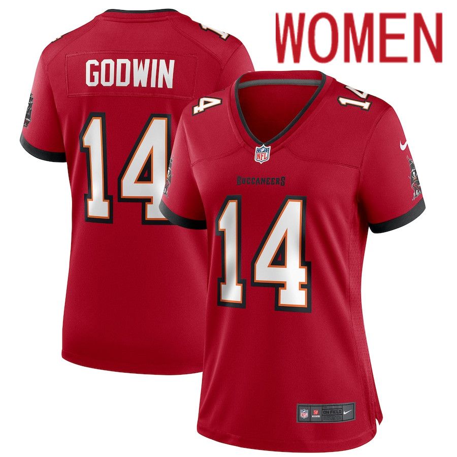 Women Tampa Bay Buccaneers 14 Chris Godwin Nike Red Game Player NFL Jersey